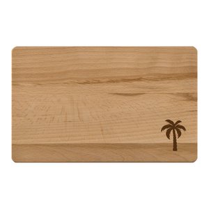 Frühstücksbrett aus Buchenholz 24x15x1cm Palme