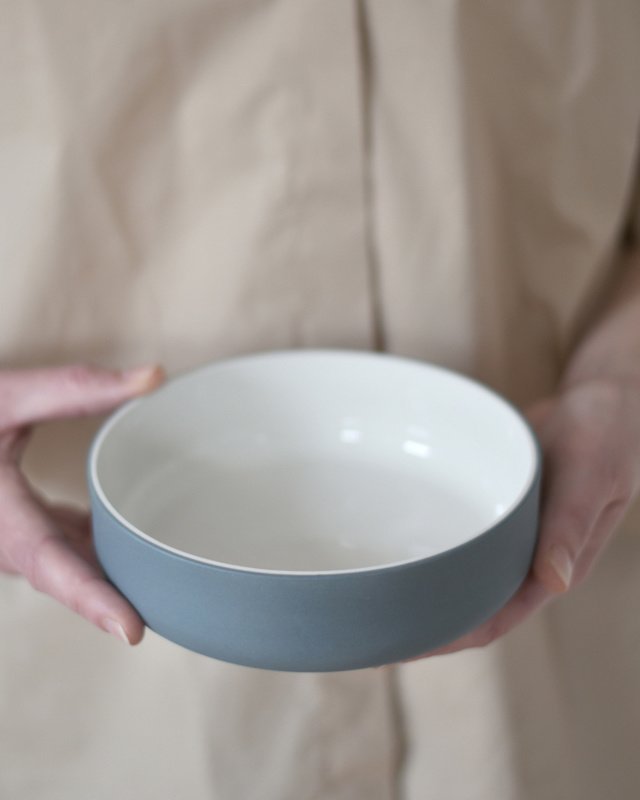 Bowl Fundament - set of 2 | teal / white