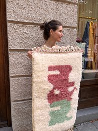 Mini Berber tæppe - Runrah - 0,60 x 1,10m