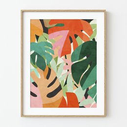 "Tropical leaves II" art Print