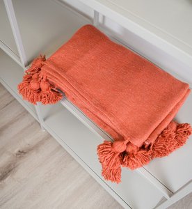 Pompom Blanket Orange