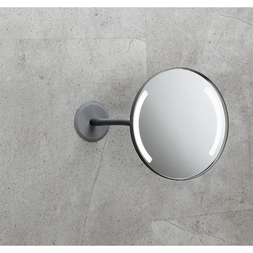 Lighting mirror Wall bracket and gooseneck for gluing and drilling