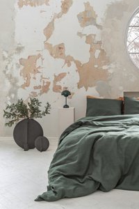 Linen bedding set / Forest green