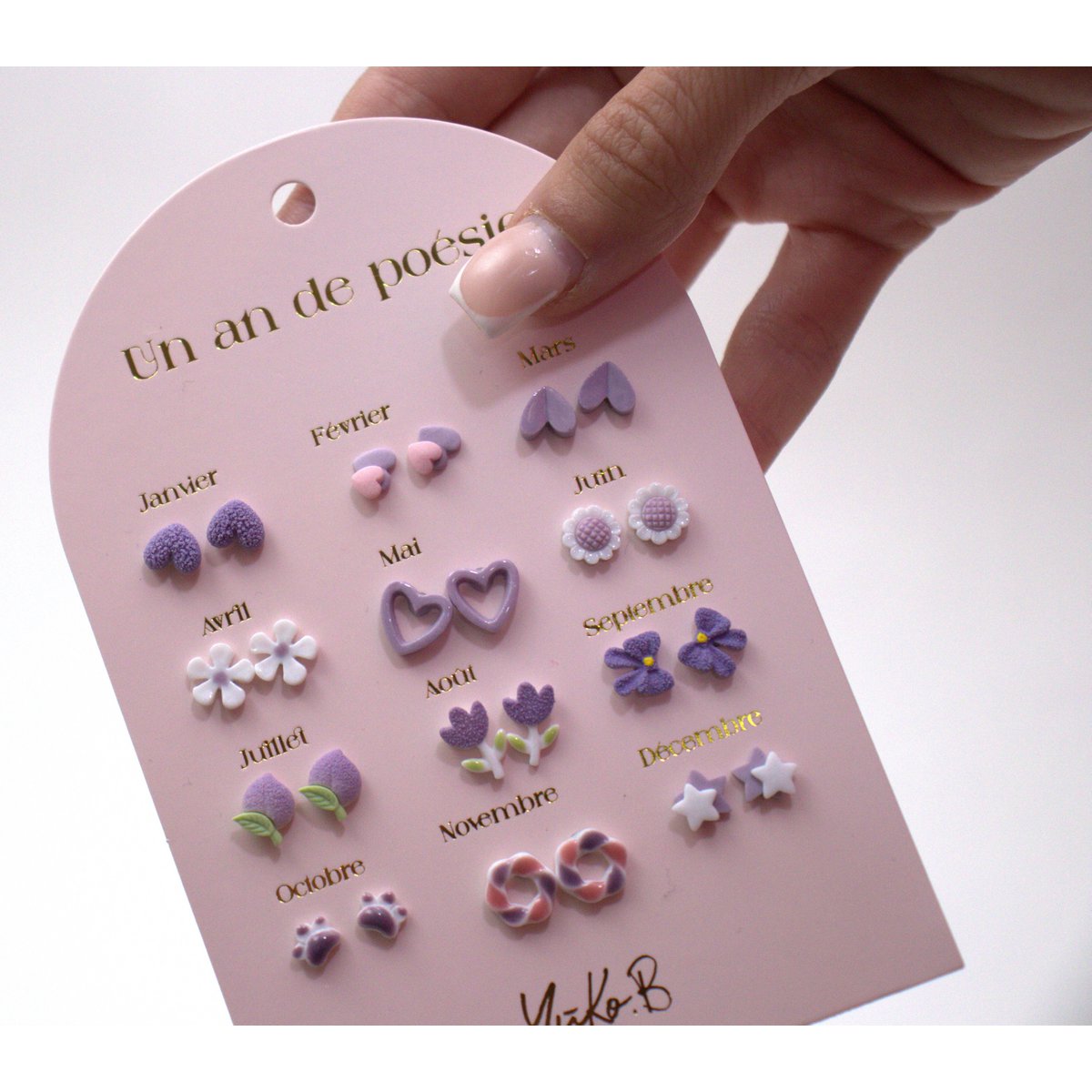 Box of 12 Ceramic Earrings — A Year of Poetry parma
