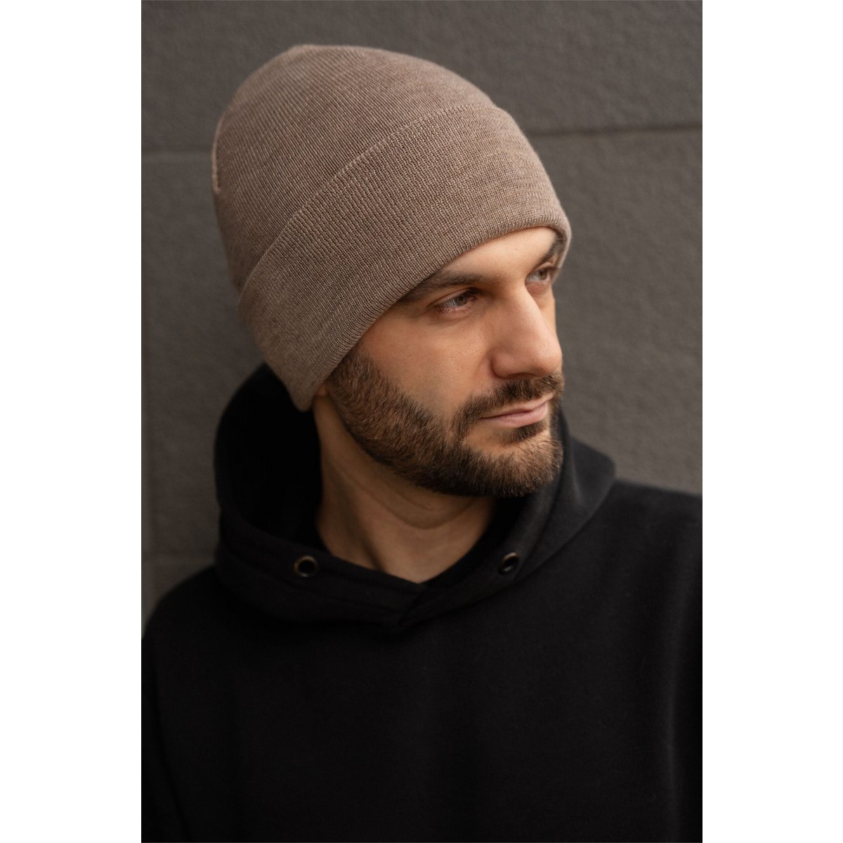 NAOMI hat – 100% merino wool – taupe