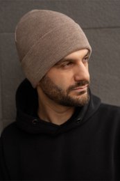 NAOMI hat – 100% merino wool – taupe