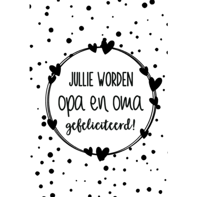 Kaart jullie worden opa en oma