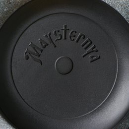 Frying pan cast iron - Ø 24 x 4 cm - cast iron pan for all heat sources - Wooden handle - PFAS Free - Black
