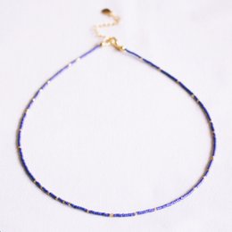 Collana Miyuki - viola/placcato oro