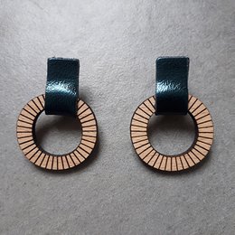 LOLLIPOP petrol blue earrings