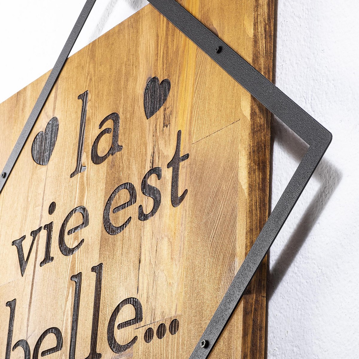 Pittura murale in metallo in legno WT-001