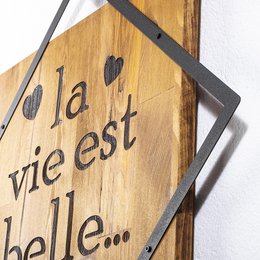 Pittura murale in metallo in legno WT-001