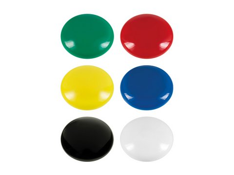 Magneet Westcott matching pak op 6st. Ø 25mmx11,8mm, 300g dop: 4-6 vel 80gr. papier