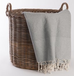Plaid Grand foulard Honeycomb - Lysegrå - 190x300cm