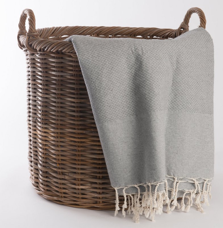 Plaid Grand foulard Honeycomb - Lysegrå - 190x300cm