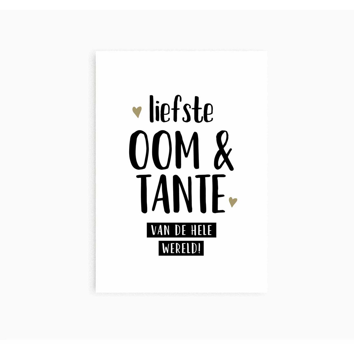 Ansichtkaart || liefste oom & tante