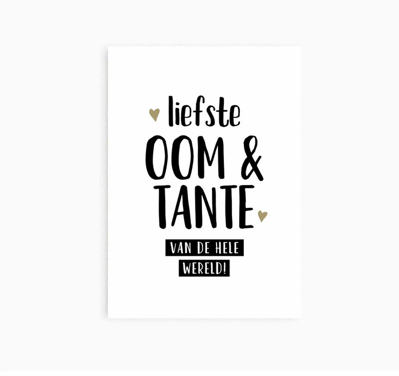 Ansichtkaart || liefste oom & tante