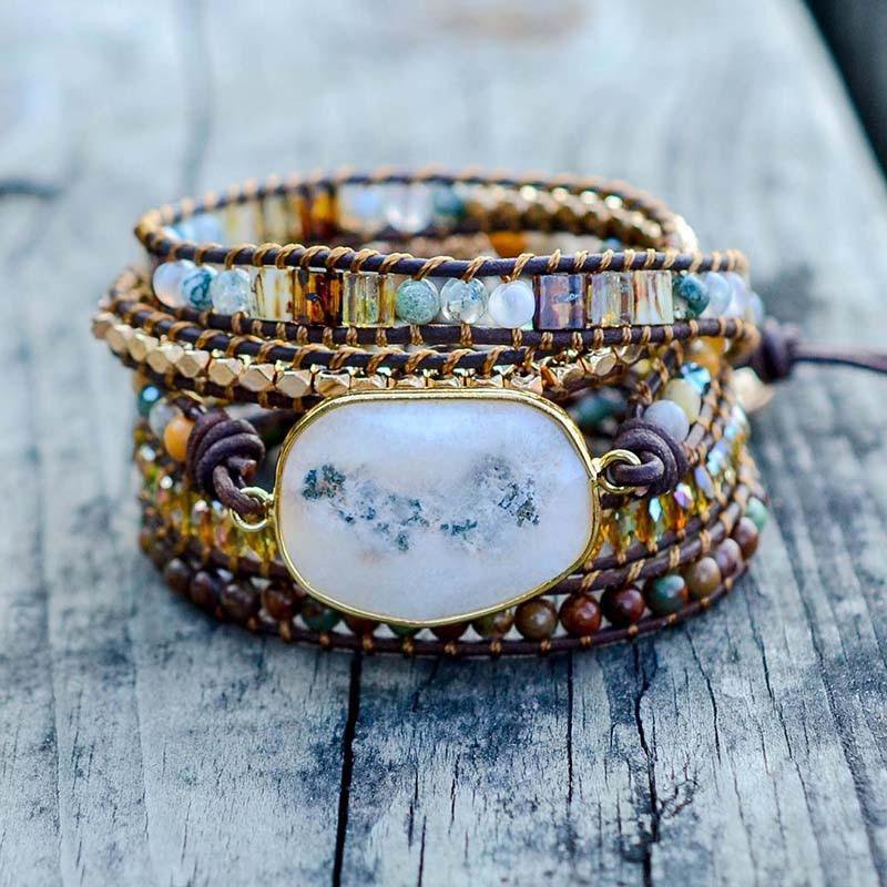 MONDSCHEIN GÖTTIN – Solarquarz-Wickelarmband