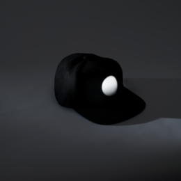 Reflektierende schwarze Kappe verblasst