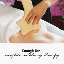 Masseur de cellulite en bois Gua Sha Paddle de drainage lymphatique Maderothérapie