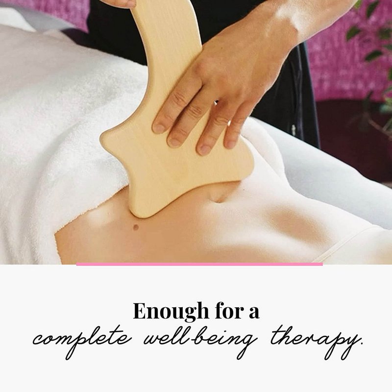 Gua Sha træ cellulite massager lymfedrænage paddle Maderotherapy