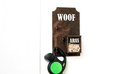 Dog Leash Holder, Wood dog leash hanger