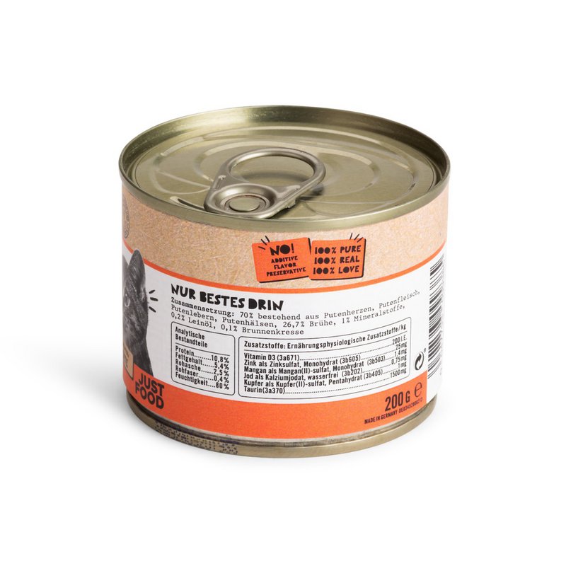 Dogs'n Tiger Adult Premium, nourriture pour chat, délicieuse nourriture humide, sans céréales, huile de dinde et de lin