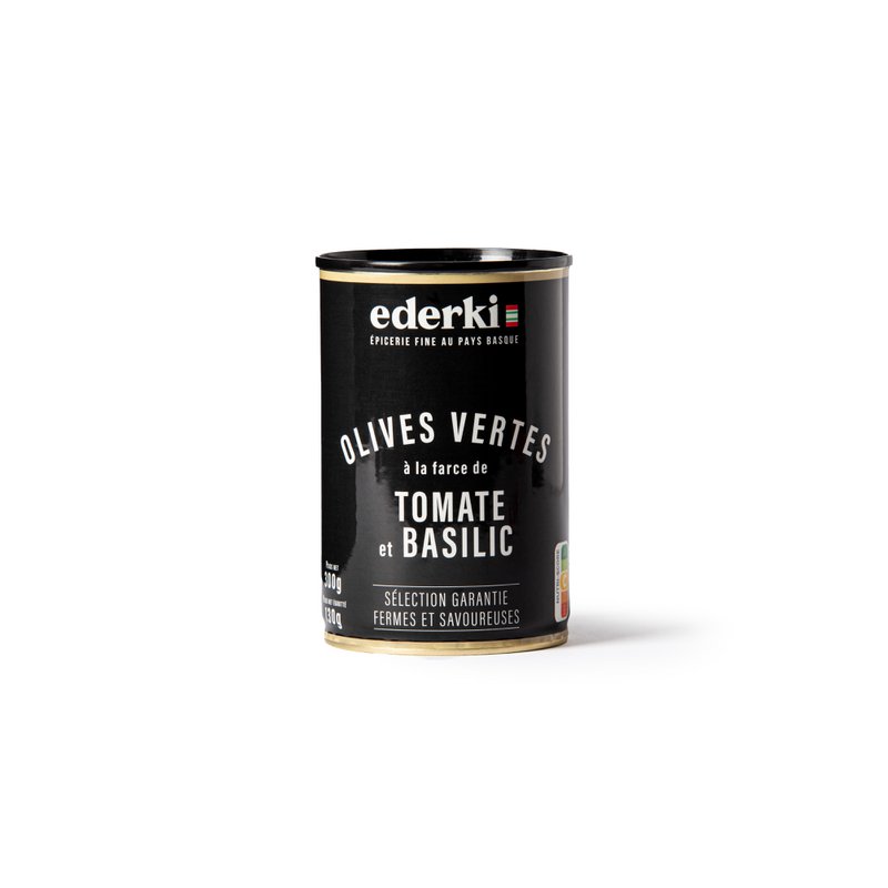 Oliven fyldt med tomat og basilikum 300g