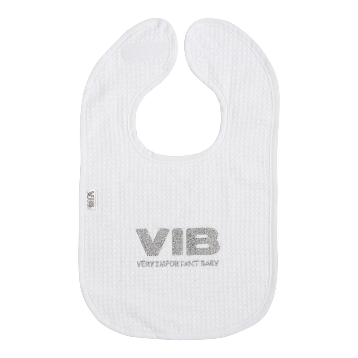 Bib Waffle "VIB" White