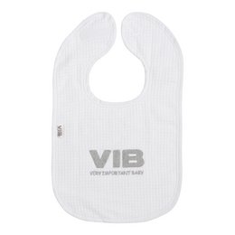 Babero Waffle "VIB" Blanco