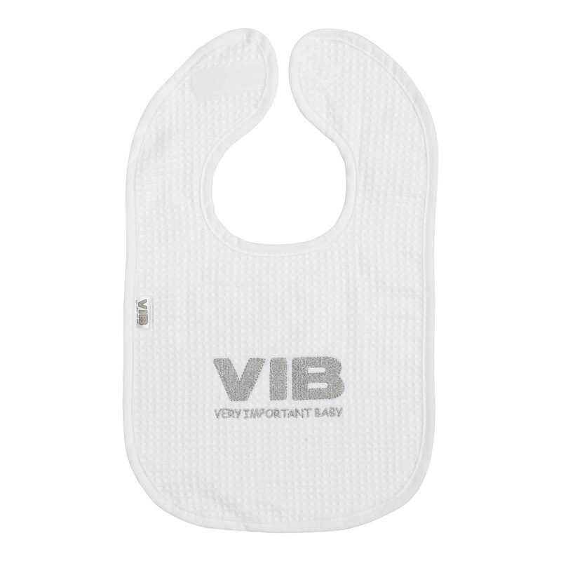 Bib Waffle "VIB" White