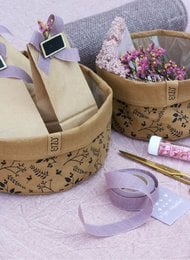 SIZO Vaskbar Papir Bag Flower Natural med vandtæt biologisk nedbrydeligt for