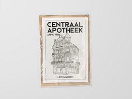 Pharmacie centrale, Leeuwarden, Frise, carte postale
