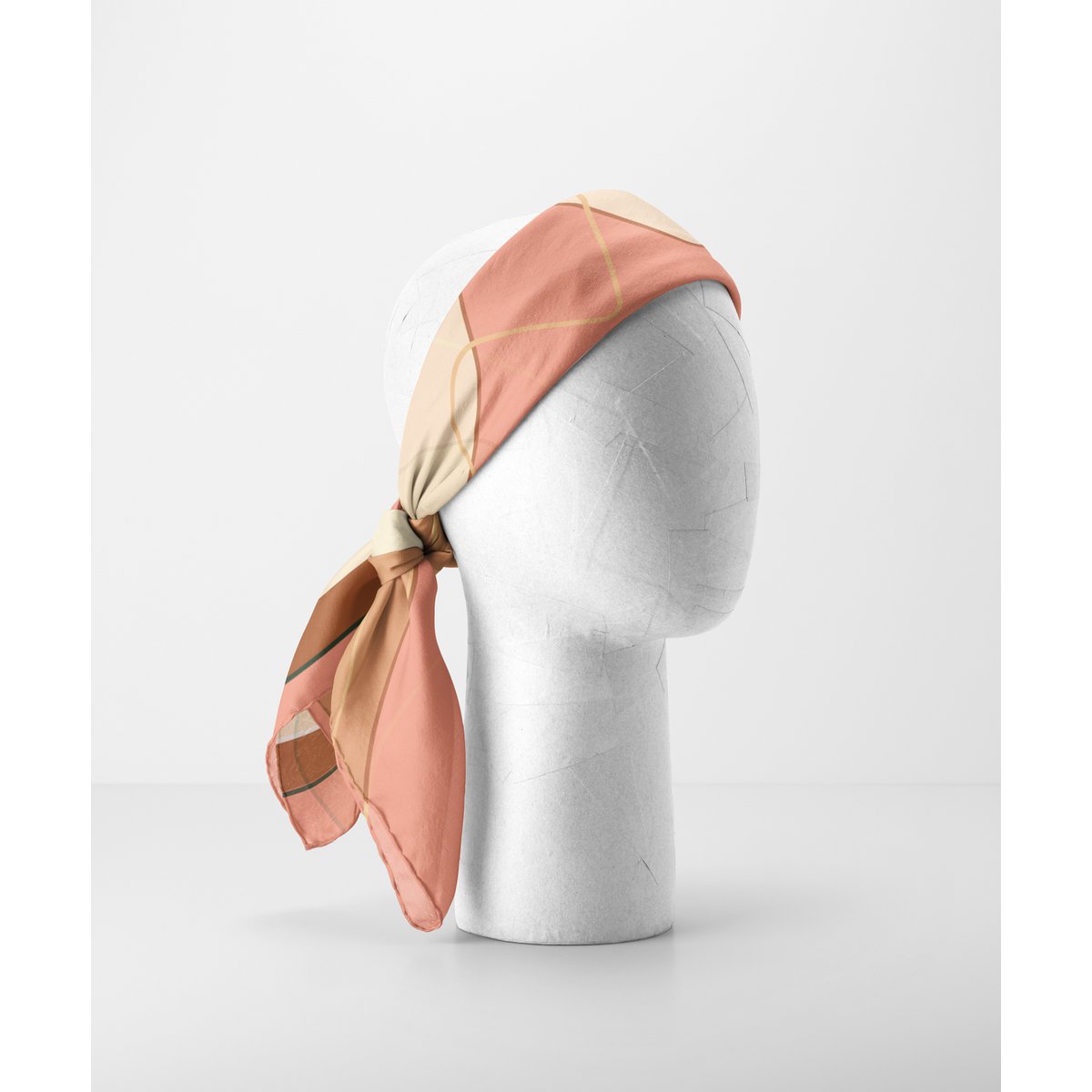 Carré de soie - MUSE 67*67 cm - Vieux rose