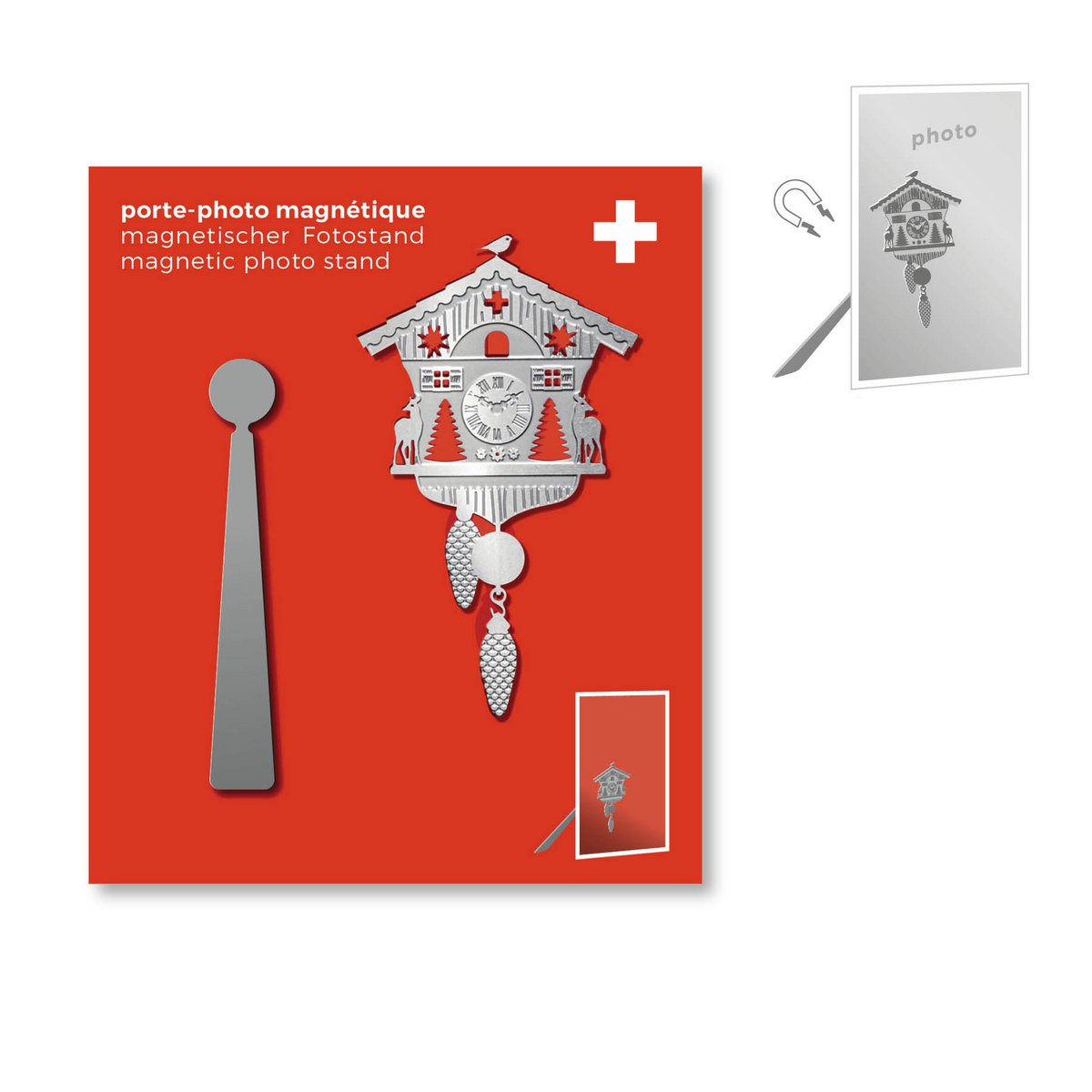 Magnetischer Metallfotohalter - Kuckuck