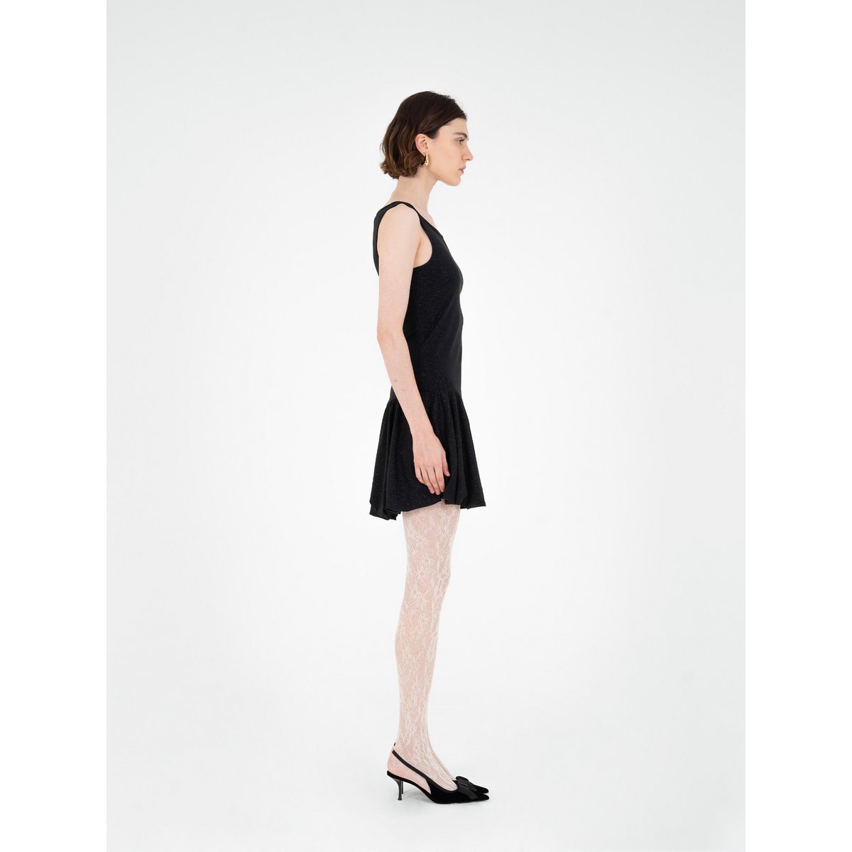 Authentic Shiny Black Mini Dress