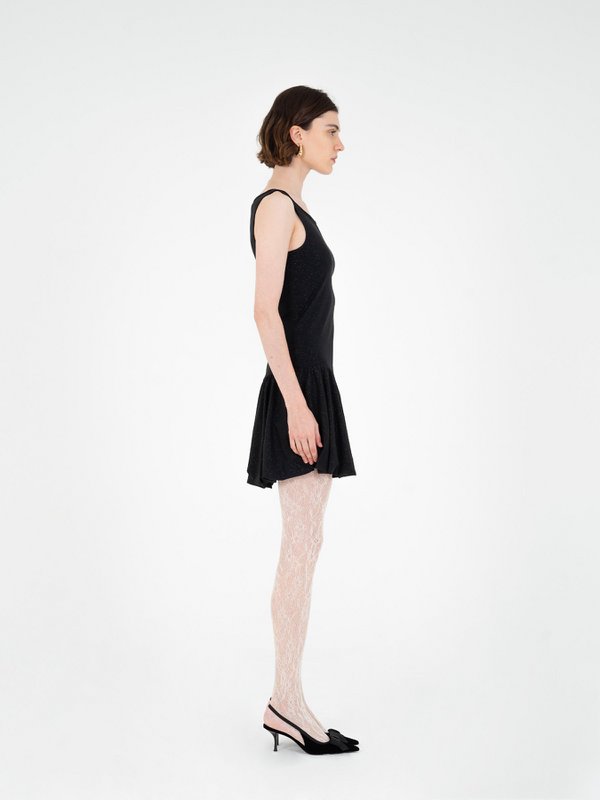 Authentic Shiny Black Mini Dress