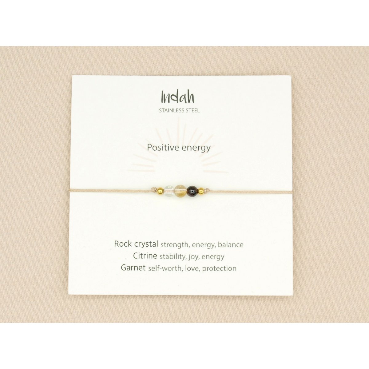 Armband rock, positive energy, zilver en goud
