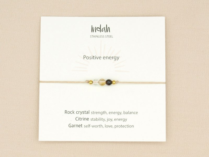 Armband rock, positive energy, zilver en goud
