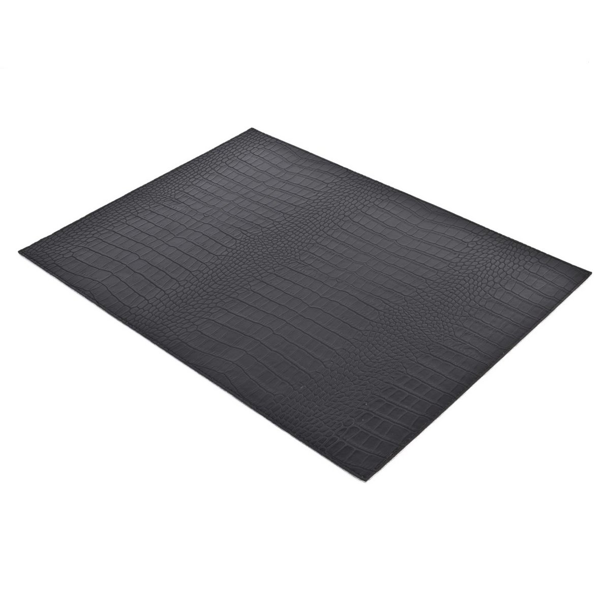 Tischset 6-er Set rechteckig Kroko dunkelbraun schwarz