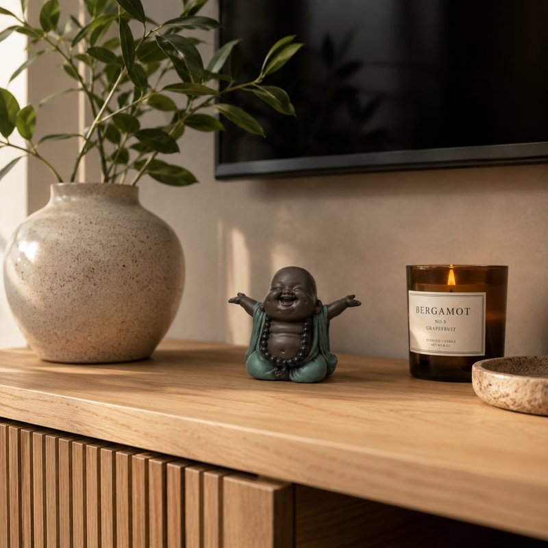 Welcome Buddha Welcome - Happiness Porte - Zen and Feng Shui Decoration - To create a relaxing and spiritual atmosphere - Gift Idea