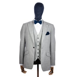 Midnight Blue Knitted Bow Tie