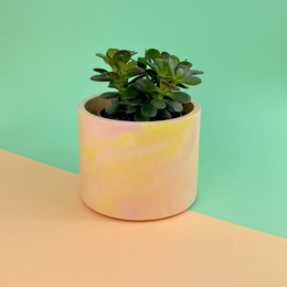 Plantepotte • FES • Pink Gul Marmor
