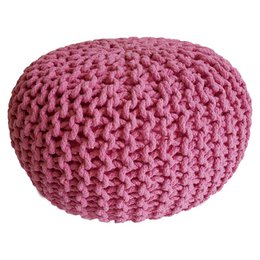 Knitted stool pouf Ø 45 H 30 cm cm seat pouf knitted floor cushion