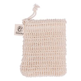 A natural soap and shampoo bar sachet made of sisal, a durable and sustainable plant fiber. The sachet has a textured, woven design that provides gentle exfoliation.
