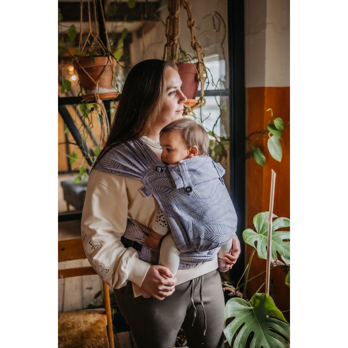 Baby carrier wrap & go baby - palm - lilac