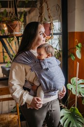 Baby carrier wrap & go baby - palm - lilac
