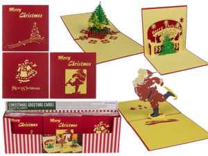 Weihnachtsgrußkarten mit ausklappbarer Silhouette