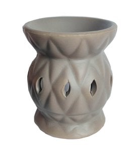 Fragrance oil burner 6.5xh8cm, beige matt