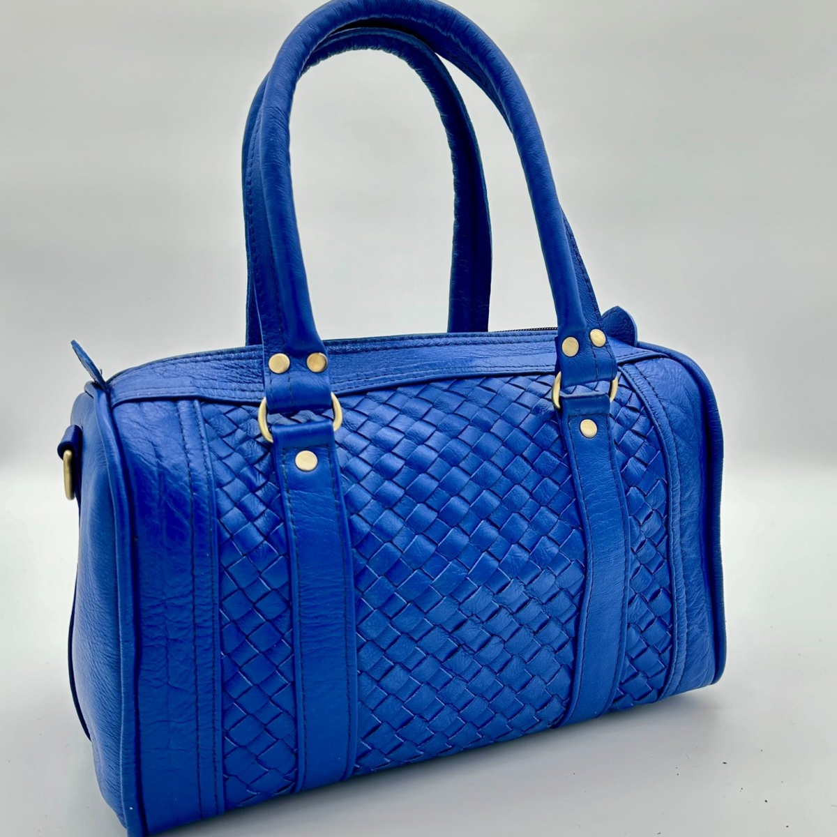Rex Bag Blue - Handgemaakte lederen tas